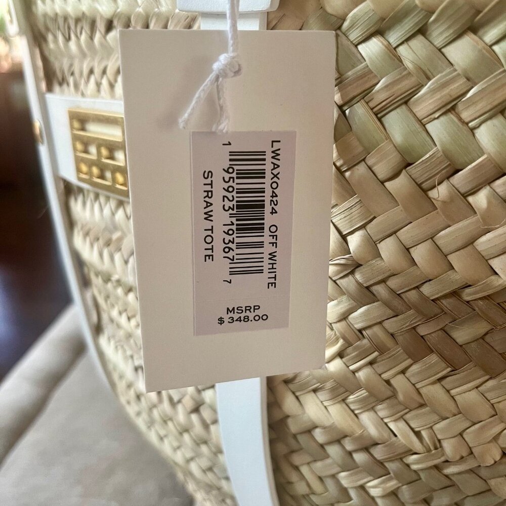 NWT FRAME Straw Tote- natural and OFF white SOLD OUT EVERYWHERE - Picture 7 of 7